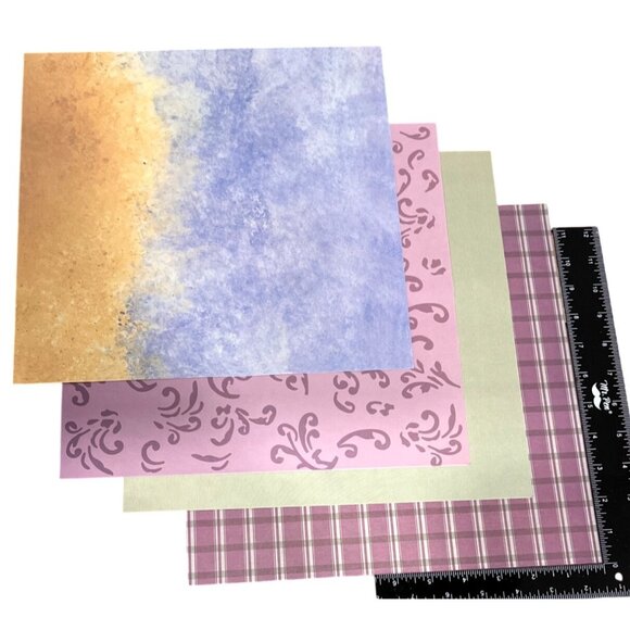 60 Sheets of Assorted Scrapbook Paper Pack - Various Patterns, Colors, & sizes - Picture 5 of 11
